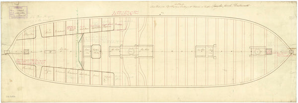 Lower deck plan for HMS 'Apollo' (1799)