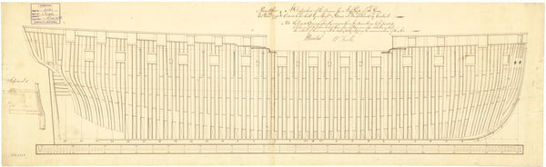 Frame plan for HMS 'Aigle' (1801)