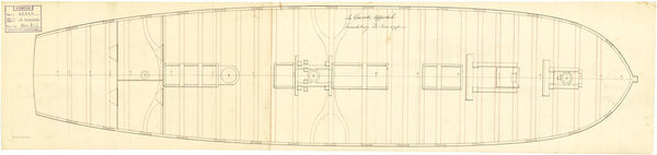 Upper deck plan of Concorde (1783)