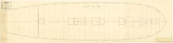 Upper deck plan for Concorde (1783)