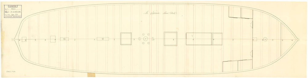 Lower deck plan for Concorde (1783)