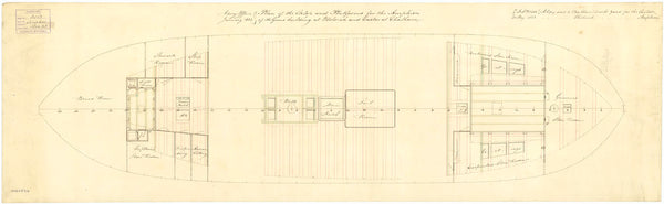 Deck, orlop plan for HMS 'Amphion' (1846) and 'Castor' (1832)