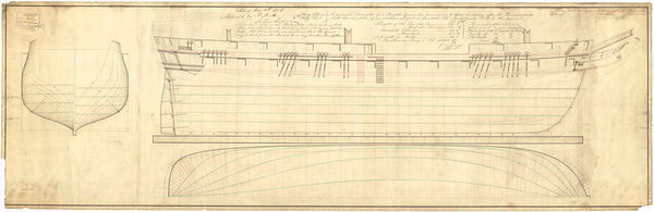 Lines plan for HMS 'Amphion' (1846) and 'Castor' (1832)