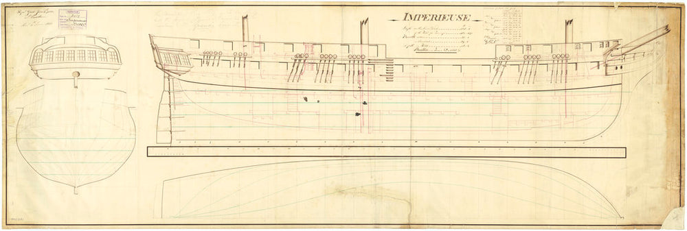 Lines and profile plan 'Imperieuse' (1804)