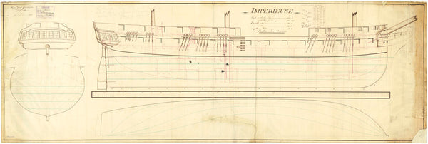 Lines and profile plan 'Imperieuse' (1804)