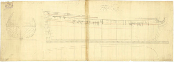 Lines plan for 'Ambuscade'