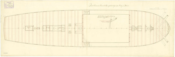 Deck, quarter & forecastle plan for HMS 'Amazon' (1799)