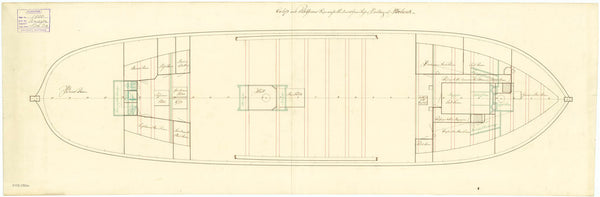 Orlop and Platforms plan for HMS 'Amazon' (1799)