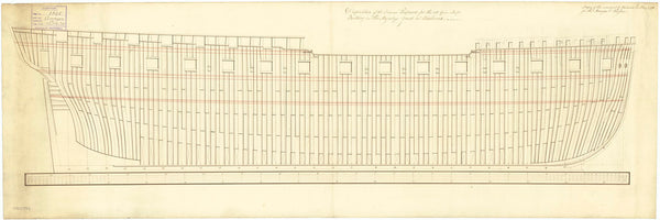 Frame plan for HMS 'Amazon' (1799)