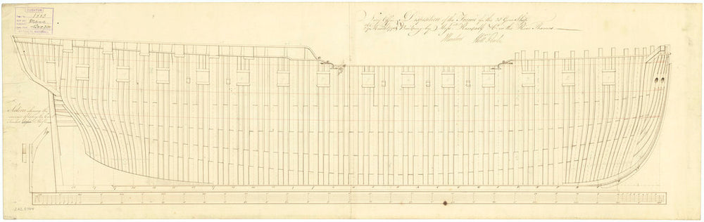 Frame plan of HMS 'Diana' (1794)