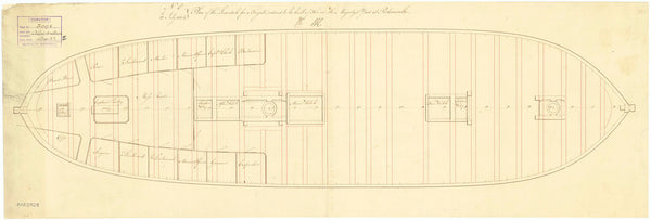 Lower deck plan for HMS 'Alexandria' (1806)