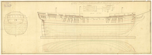 Lines plan for HMS 'Alexandria' (1806)