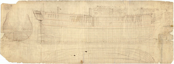 Lines plan for 17 vessels (see long caption for full list)