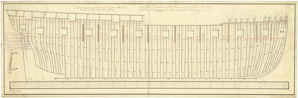 Frame plan for the HM Sloop Kingfisher, Albacore, Ariel, Brisk, Cygnet, Fly, Halifax, Helena, Kangaroo, Martin, Otter, Rose, Star, Wolf