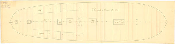 Lower deck plan for HMS 'Alcmene'