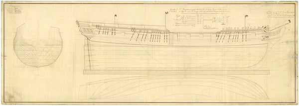 Lines profile of 'Phoenix' (1783)