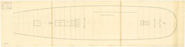 Deck, quarter & forecastle plan for 'Iris'