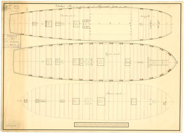 Deck plan for 'La Didon'