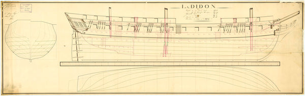 Lines & profile plan for 'La Didon'