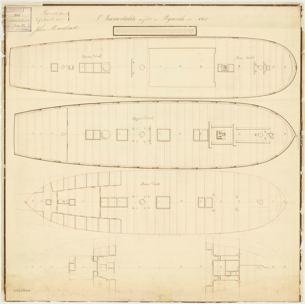 Deck plan for 'Immortalite'