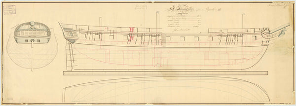 Lines & profile plan for 'Immortalite'