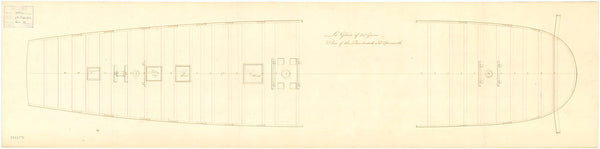 Deck, quarter & forecastle plan for 'Gloire'