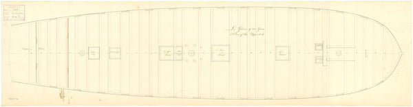 Upper deck plan for 'Gloire'