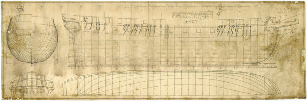 Lines and profile plan for Penang (1809)