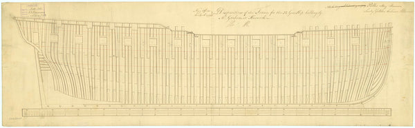 Frame plan for 'Unicorn' (1794), 'Pallas' (1793), 'Alcemene' (1794)