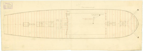 Deck, quarter & forecastle plan for HMS 'Andromeda' (1784)