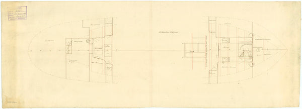 Platform plan for HMS 'Andromeda' (1784)