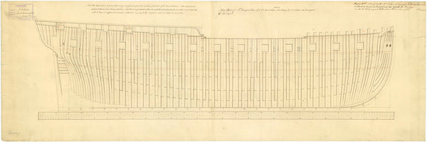 Frame plan for HMS 'Andromeda' (1784)