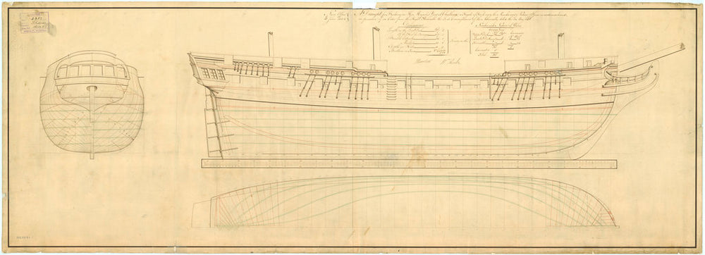Lines ship plan of 'Thames' (1805)