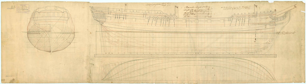 Lines plan of Cleopatra (1779)