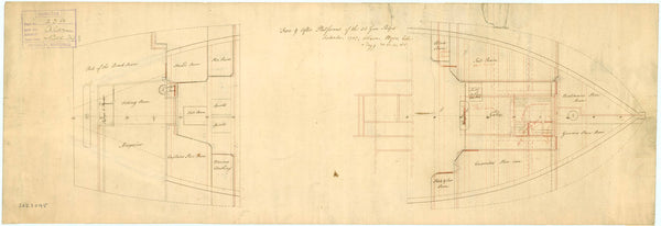 Platform plan for HMS  'Alarm' (1758)