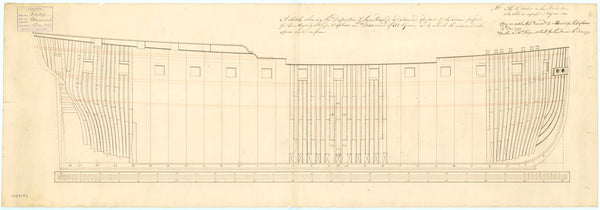 Frame plan for 'Diamond' (1774) and 'Orpheus' (1773)