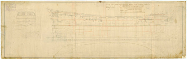 Lines & profile plan for HMS 'Garland'