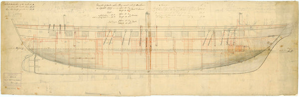 Sheer plan for 'Arrow' (1796)