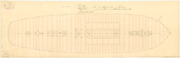 Deck, quarter & forecastle for HMS 'Alarm' (1845)