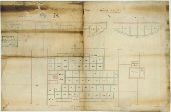 Tanks plan for HMS 'Eurydice' (1843)