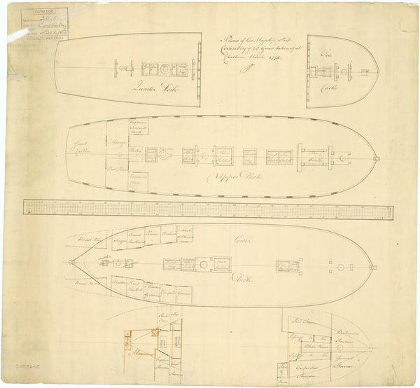 Decks plan for Coventry (1757)