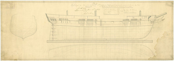 Lines plan for Volage (1825)