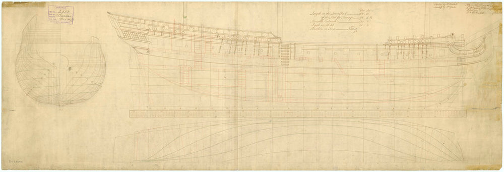Plan for 'Lowestoff' (1756) and 'Tartar' (1756)