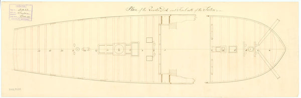 Plan of quarter deck and forecastle for Triton (1771)