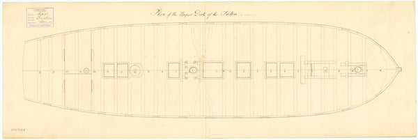 Plan showing the upper deck for Triton (1771)