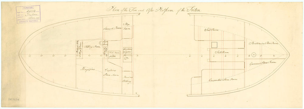 Plan of the fore & aft platforms for Triton (1771)