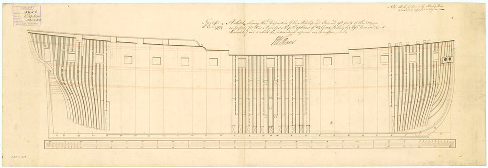 Frames plan for 'Orpheus' (1773)