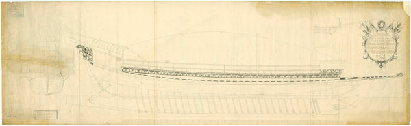 Lines & profile plan for Mediterranean Galley