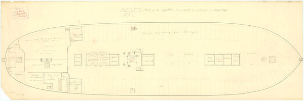 Lower deck plan for HMS 'Apollo' (1805)