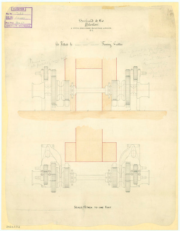 Windlass plan for 'Fanny'